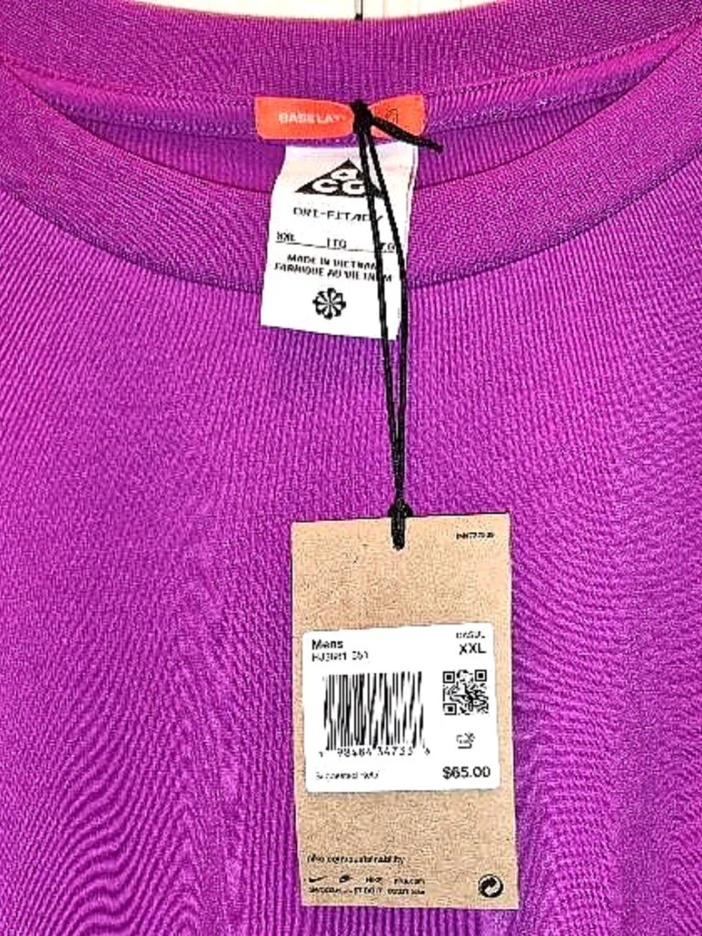 NEW WITH TAGS NIKE Dri-FIT ACG GOAT ROCKS HJ2881-551 MENS SHIRT VIVID PURPLE 2XL